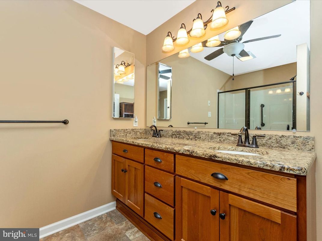 Bathroom, Dual Sink Vanities, Glass Shower, Interior