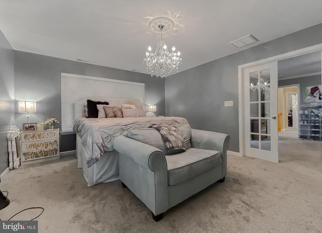 Bedroom, Chandelier, Interior