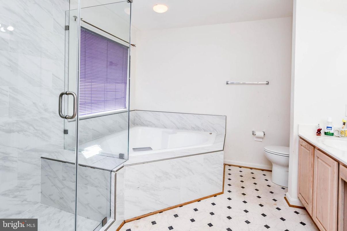 Bathroom, Glass Shower, Interior, Marble Walls, Recessed Lighting