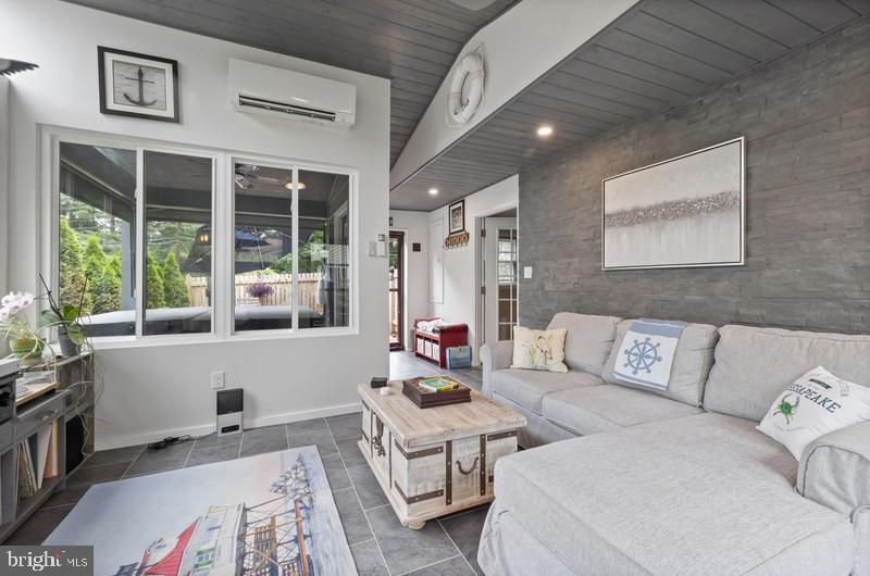 Interior, Living room, Recessed Lighting, Wooden Ceilings