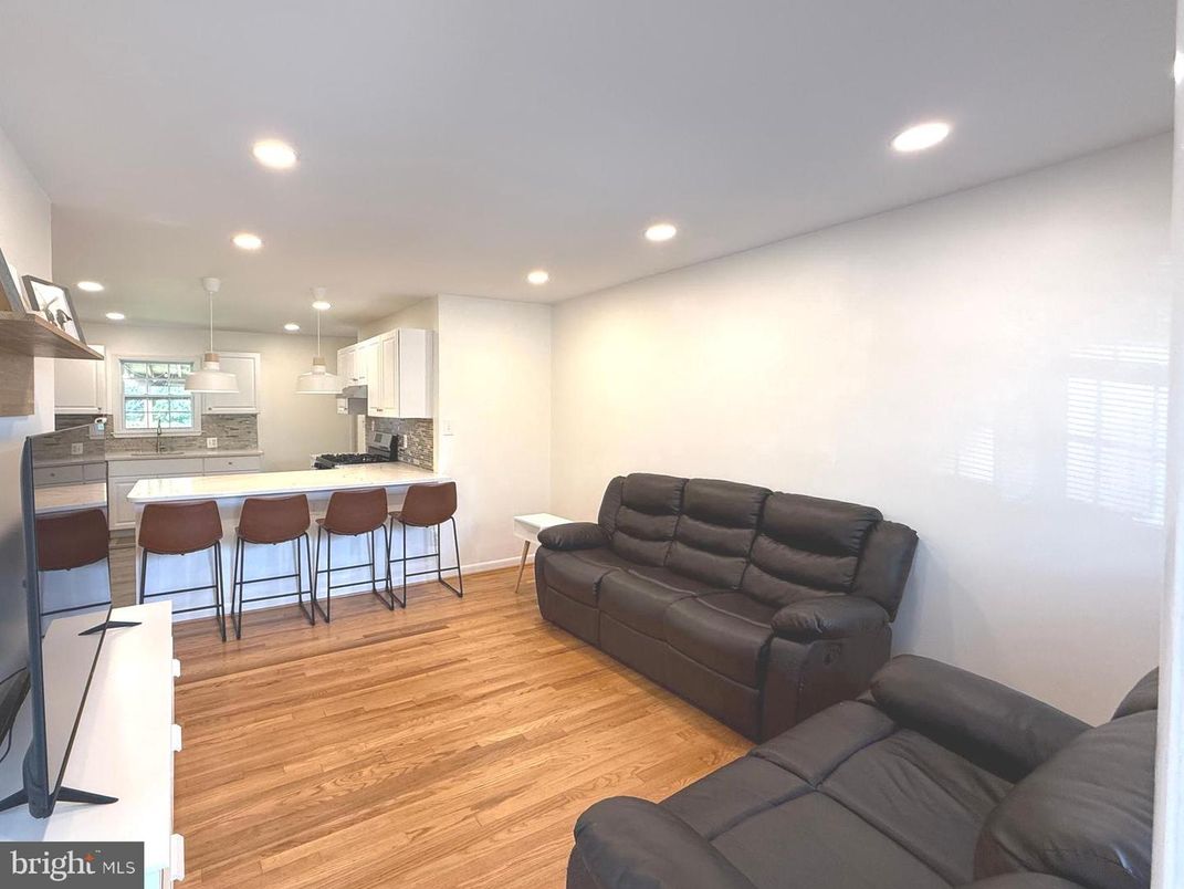 Interior, Kitchen, Living room, Pendant Lights, Recessed Lighting, Wood Texture Flooring