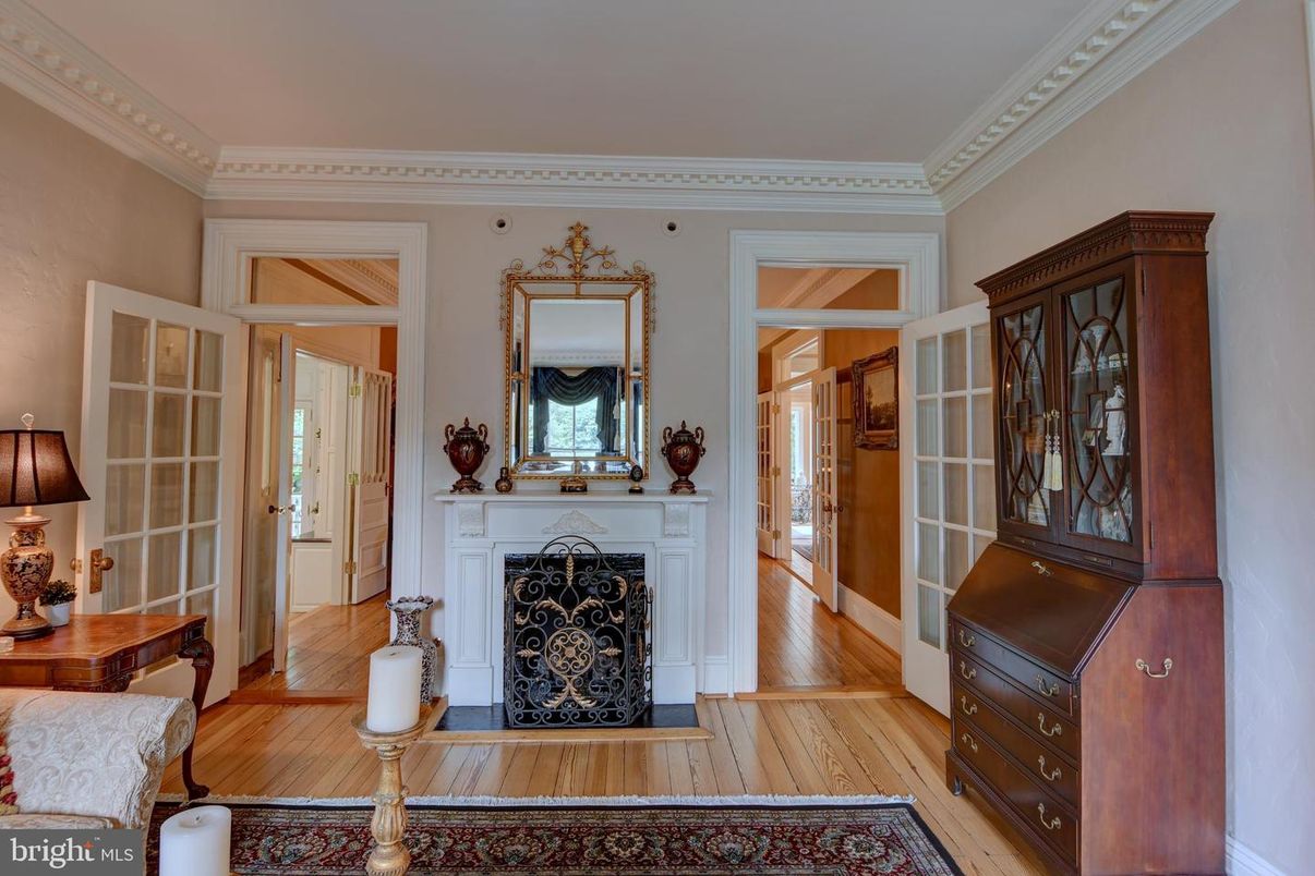 Fireplace, Interior, Wood Texture Flooring