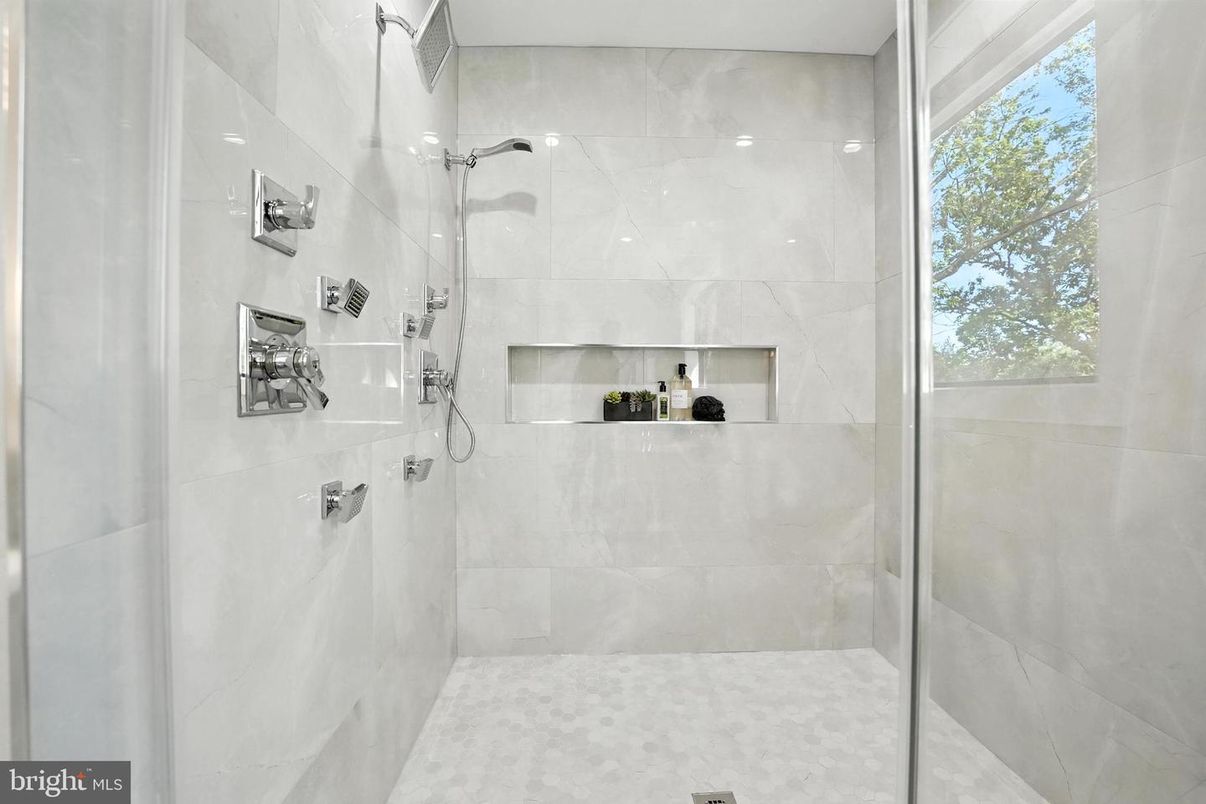 Bathroom, Glass Shower, Interior, Marble Walls