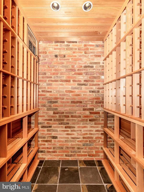 Interior, Recessed Lighting, Stone Walls, Wooden Ceilings