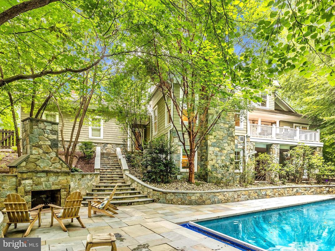 Exterior, Fireplace, Pool