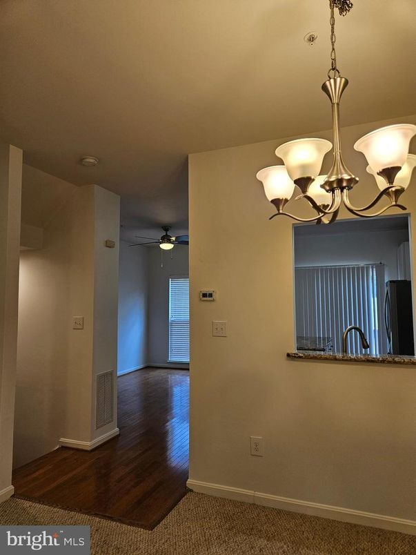 Chandelier, Empty room, Interior, Wood Texture Flooring