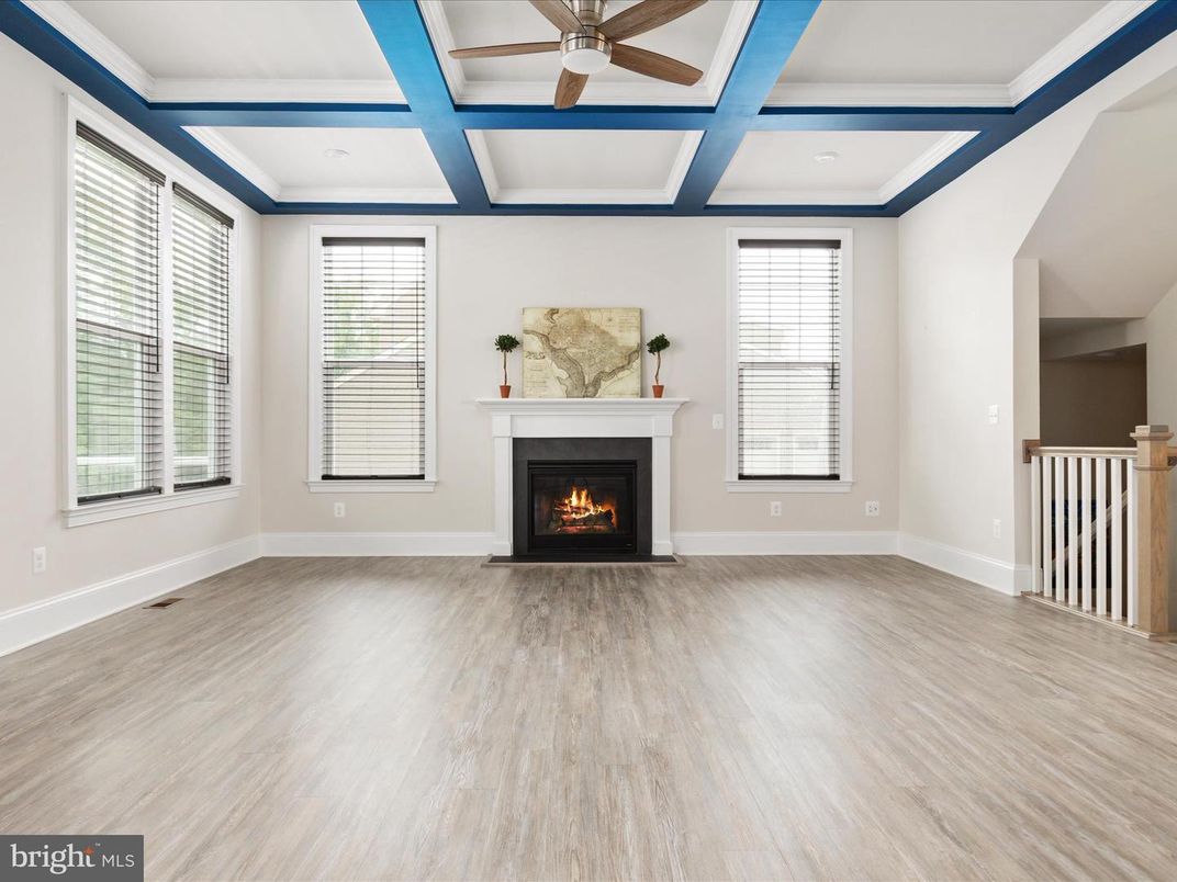Empty room, Fireplace, Interior, Wood Texture Flooring