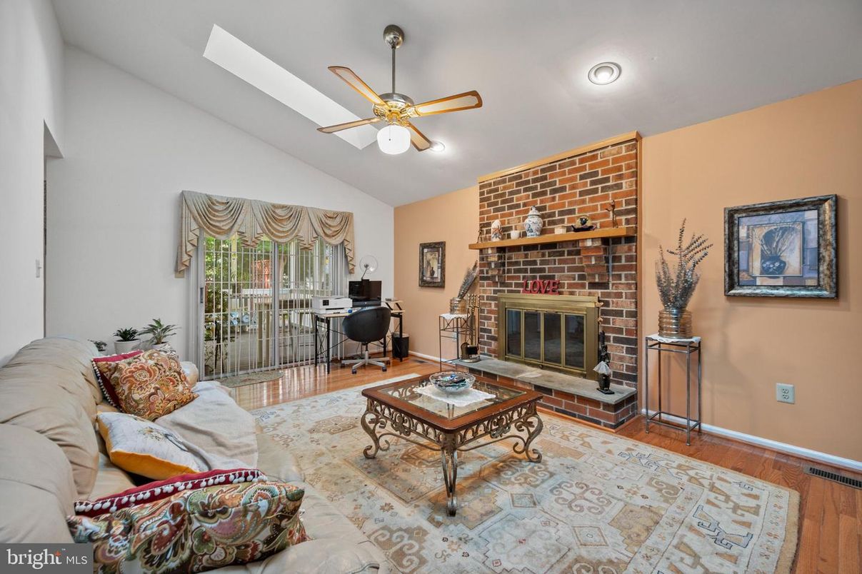 Fireplace, Interior, Living room, Stone Walls, Wood Texture Flooring