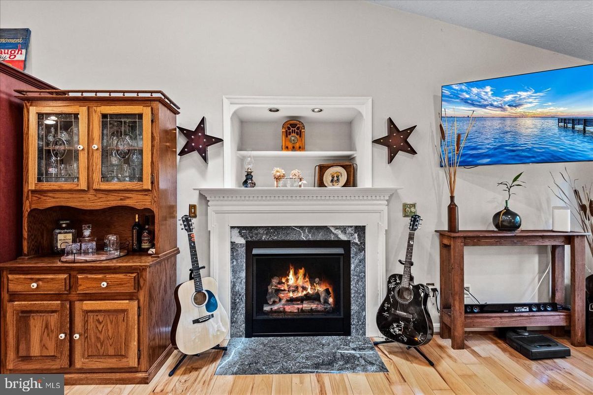 Fireplace, Interior, Water, Wood Texture Flooring