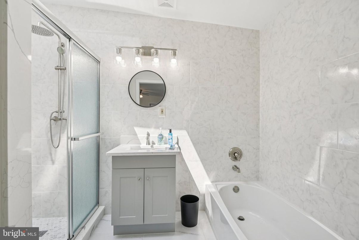 Bathroom, Glass Shower, Interior, Marble Walls