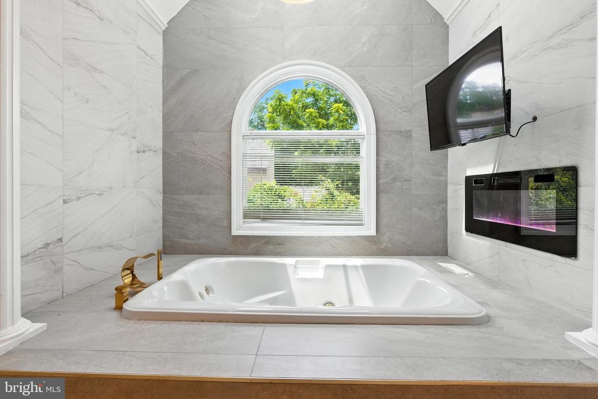 Bathroom, Fireplace, Interior, Marble Walls