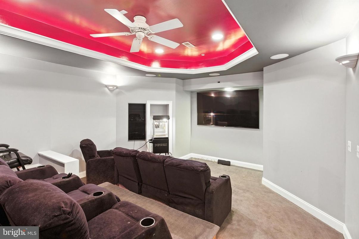 Home Theatre Room, Interior, Recessed Lighting, Theatre Room