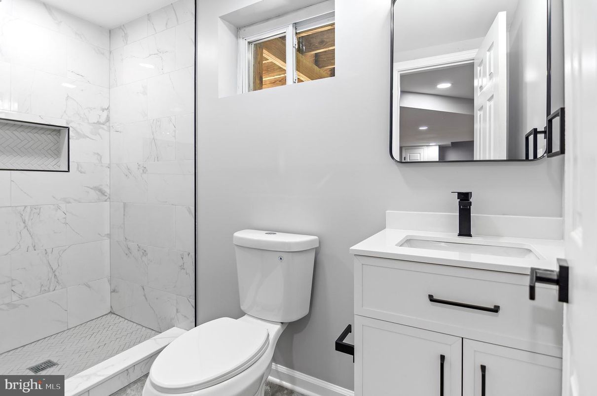 Bathroom, Glass Shower, Interior, Marble Walls, Recessed Lighting