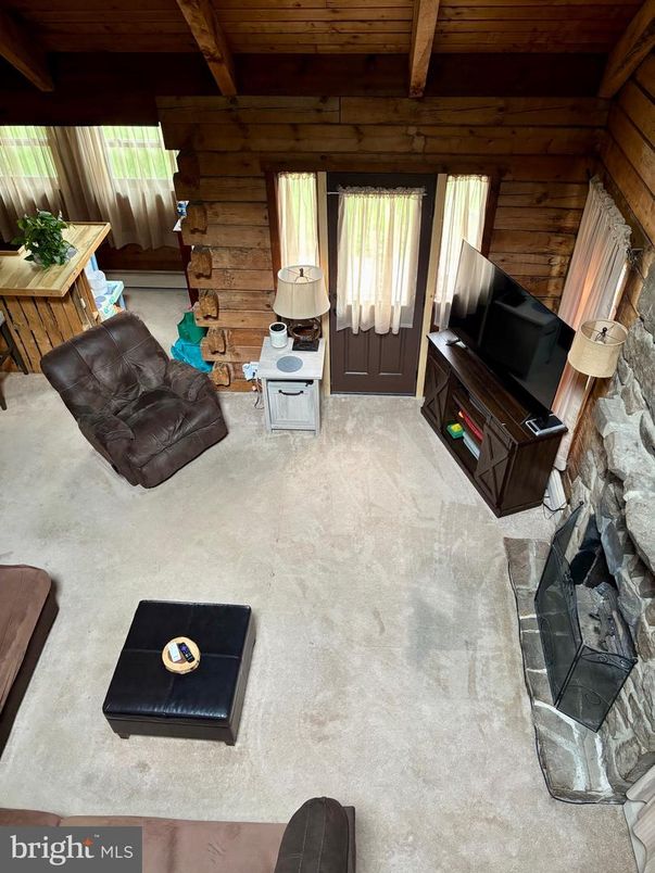 Fireplace, Interior, Wooden Beams, Wooden Ceilings, Wooden Walls