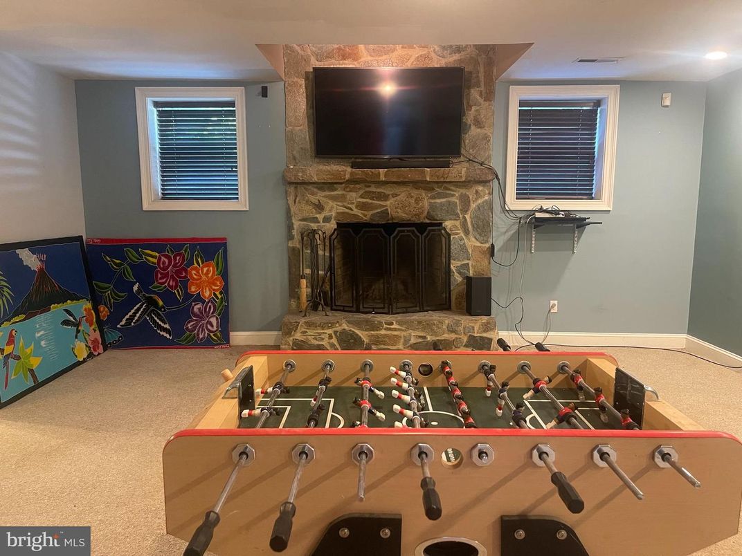 Fireplace, Game Room, Interior, Recessed Lighting