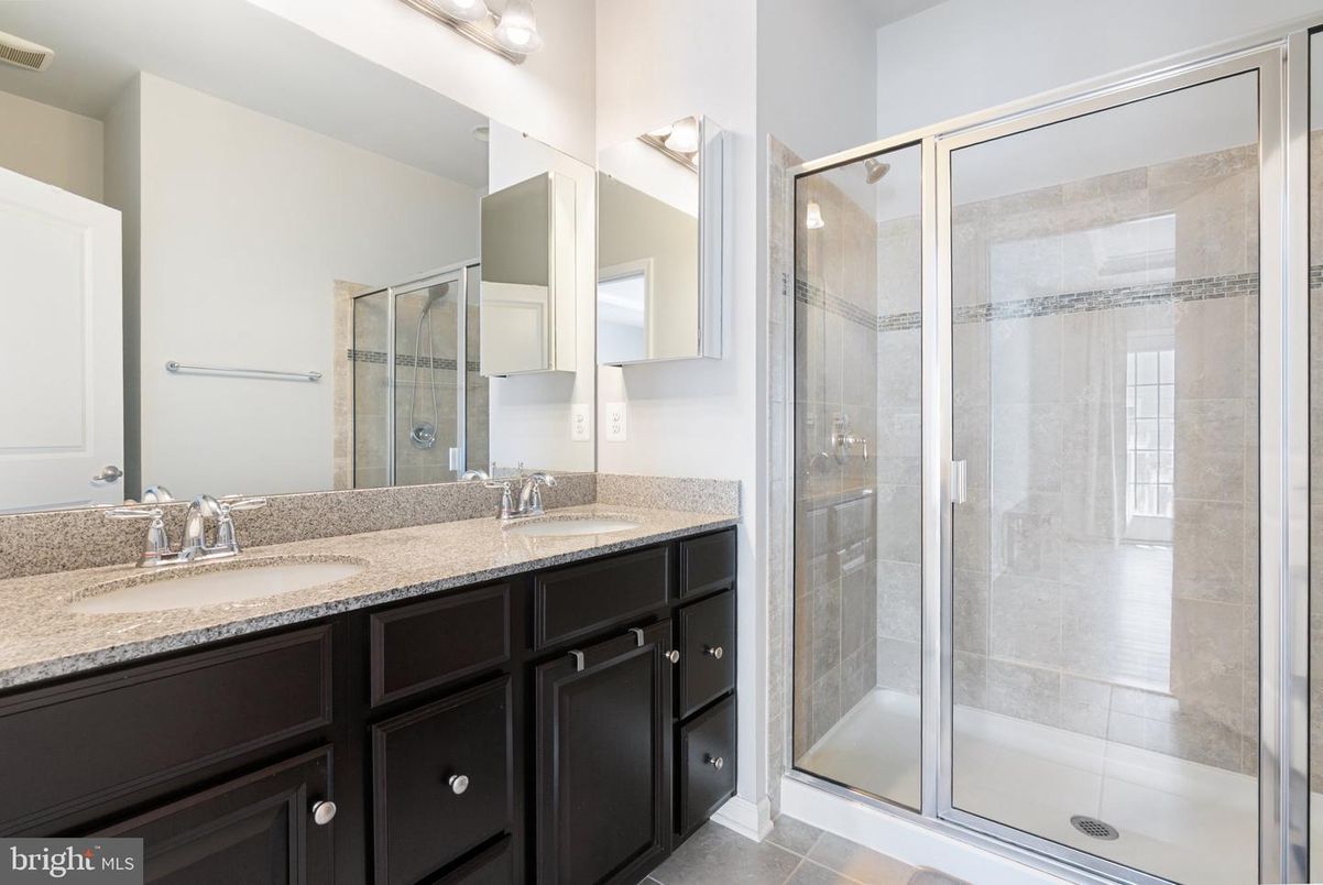 Bathroom, Dual Sink Vanities, Glass Shower, Interior