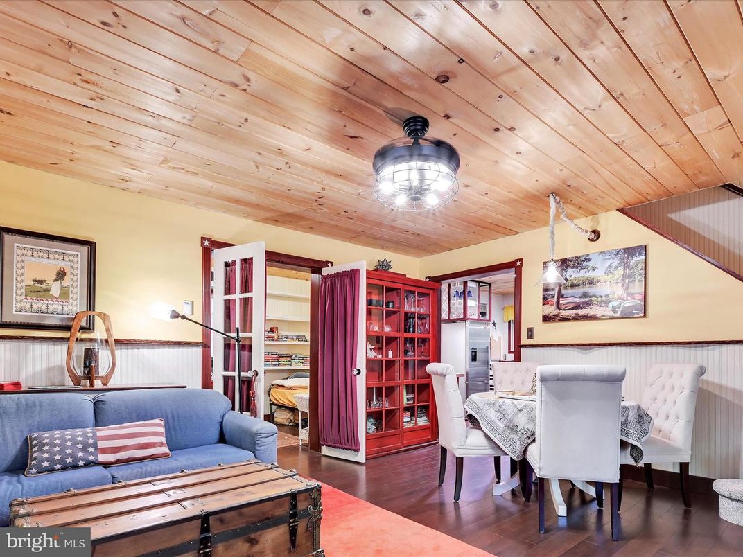 Dining room, Interior, Wooden Ceilings, Wood Texture Flooring