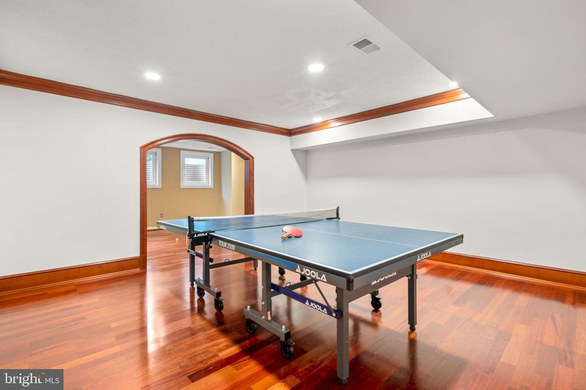 Game Room, Interior, Recessed Lighting, Wood Texture Flooring
