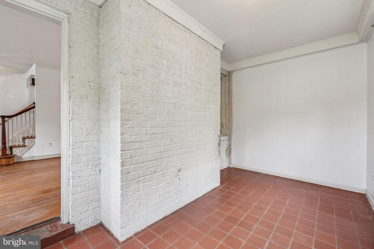 Empty room, Interior, Stone Walls, Wood Texture Flooring