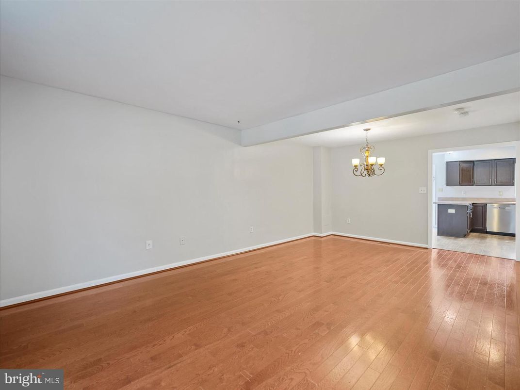 Chandelier, Empty room, Interior, Kitchen, Wood Texture Flooring