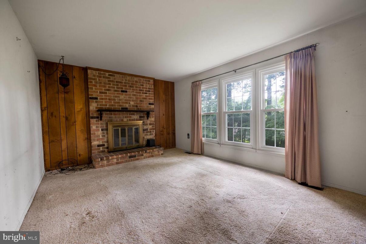 Empty room, Fireplace, Interior, Stone Walls
