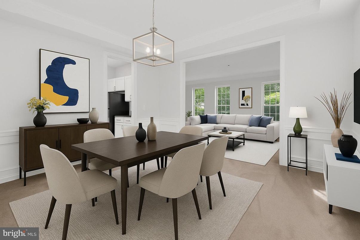 Dining room, Interior, Living room, Pendant Lights