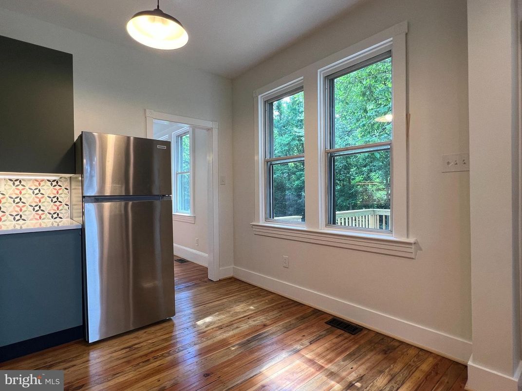 Interior, Kitchen, Pendant Lights, Stainless Steel Appliances, Wood Texture Flooring