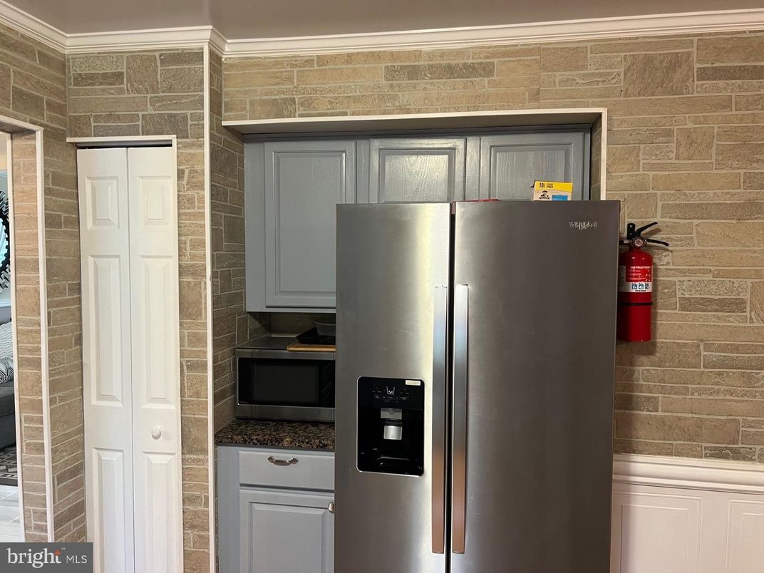 Interior, Kitchen, Stainless Steel Appliances, Stone Walls
