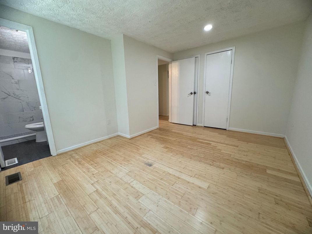 Bathroom, Empty room, Interior, Recessed Lighting, Wood Texture Flooring