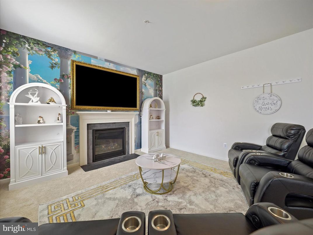 Home Theatre Room, Fireplace, Interior, Living room