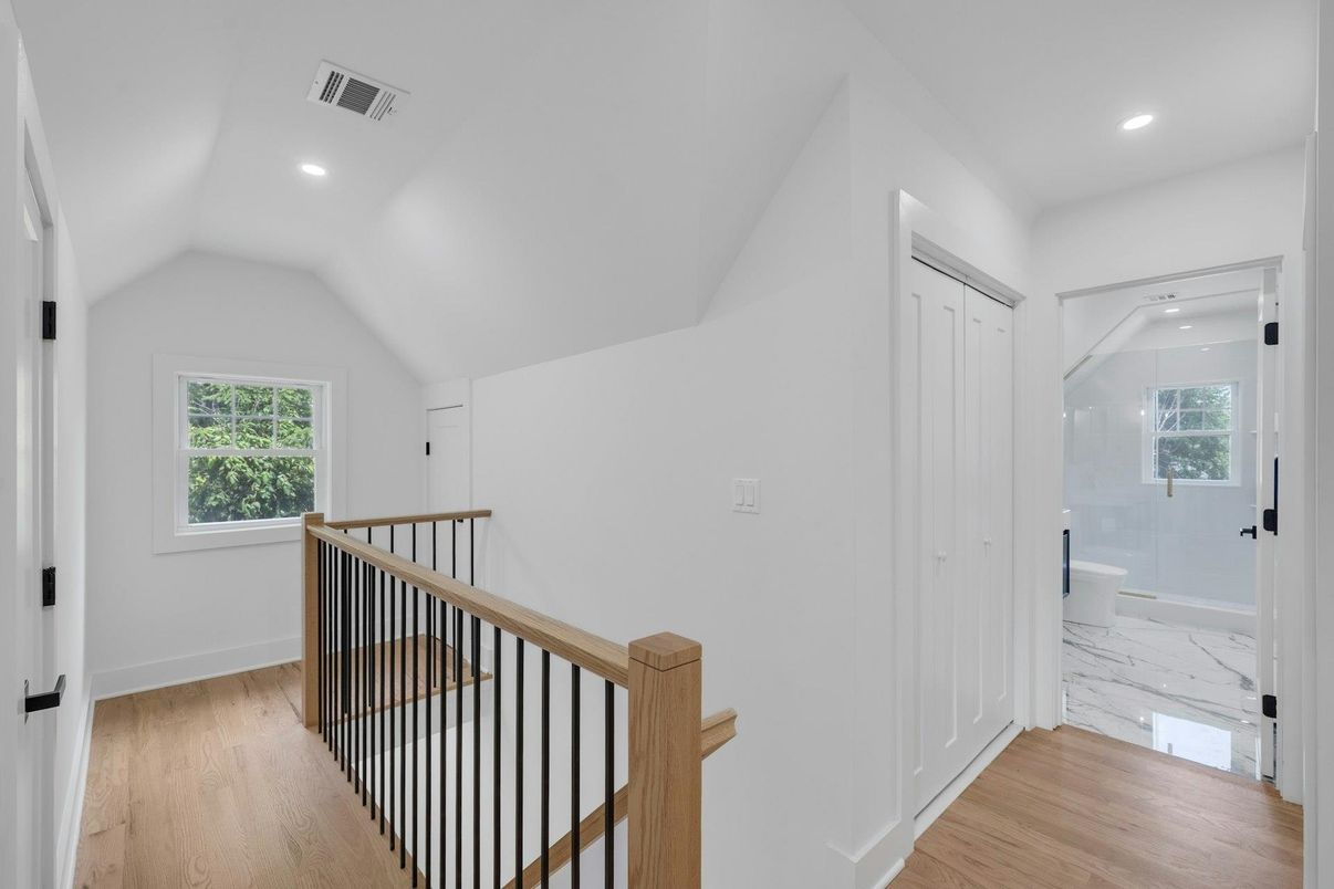 Interior, Marble, Recessed Lighting, Wood Texture Flooring