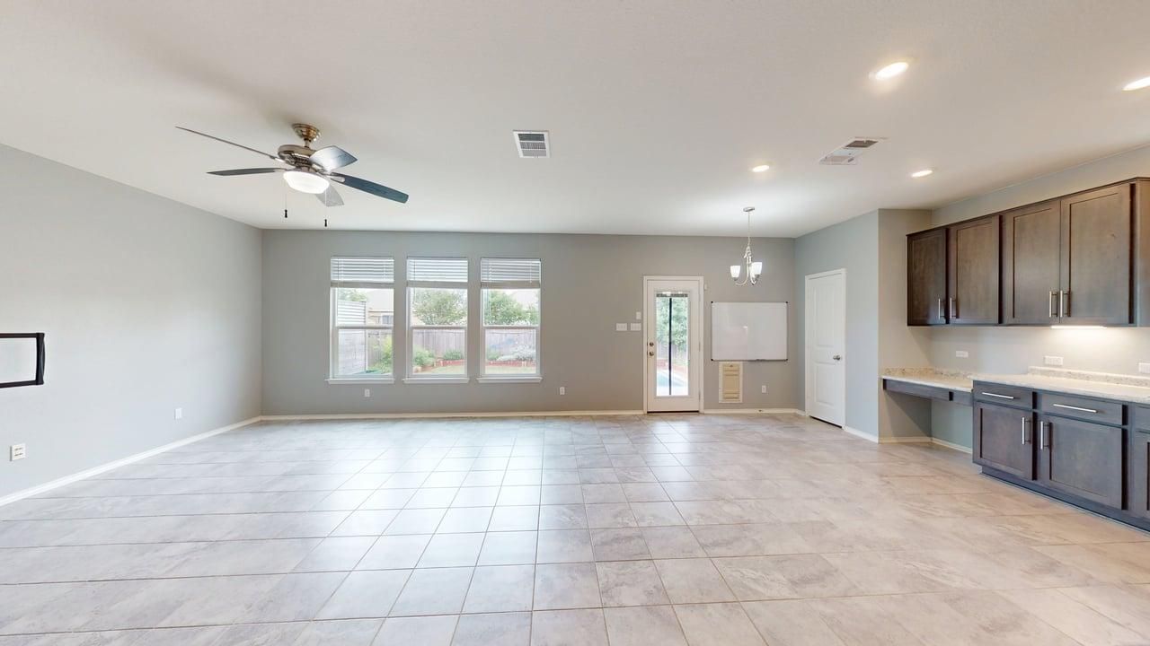 Empty room, Interior, Kitchen, Pendant Lights, Recessed Lighting