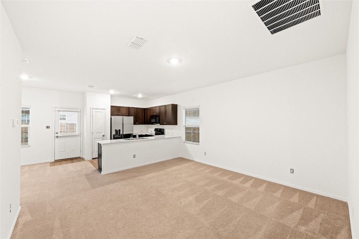 Empty room, Interior, Kitchen, Recessed Lighting