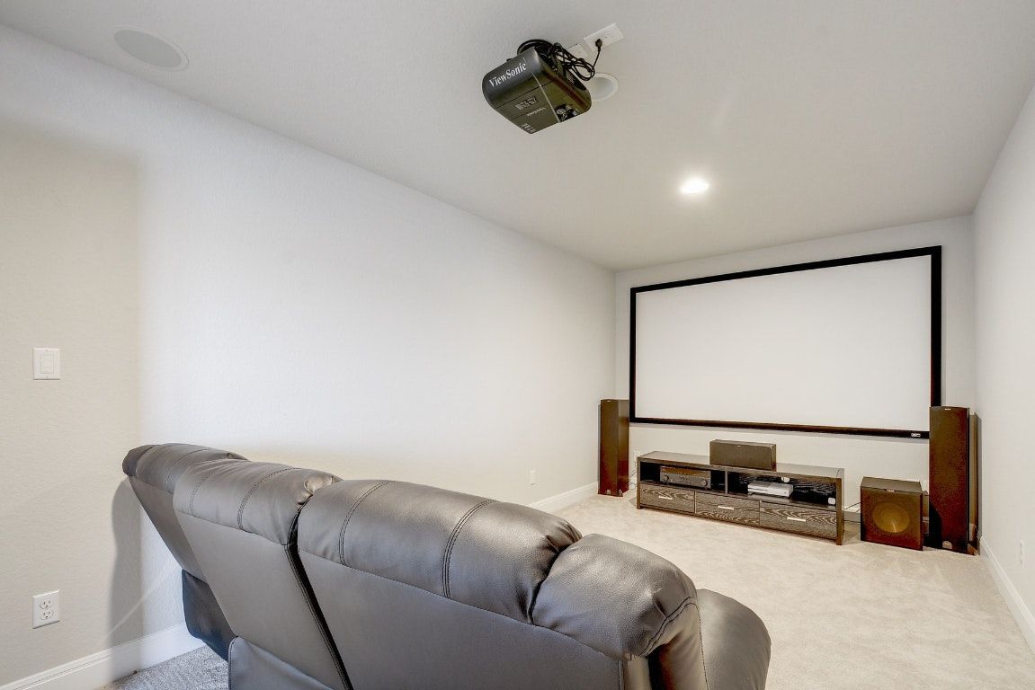 Interior, Projection Screen, Recessed Lighting, Theatre Room