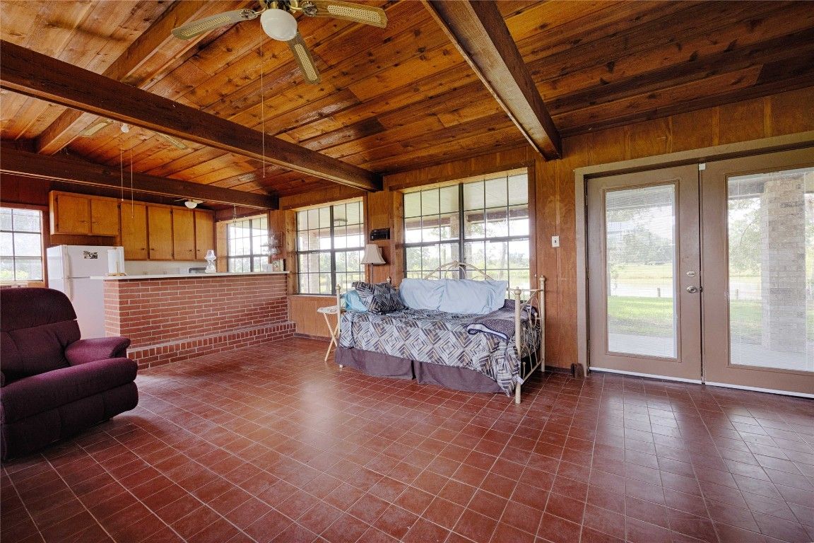 Bedroom, Interior, Wooden Beams, Wooden Ceilings, Wooden Walls