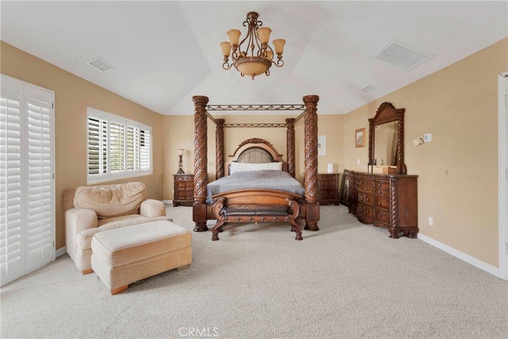 Bedroom, Chandelier, Interior