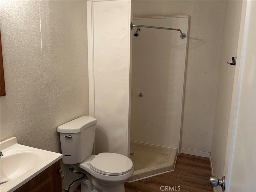 Bathroom, Glass Shower, Interior, Wood Texture Flooring