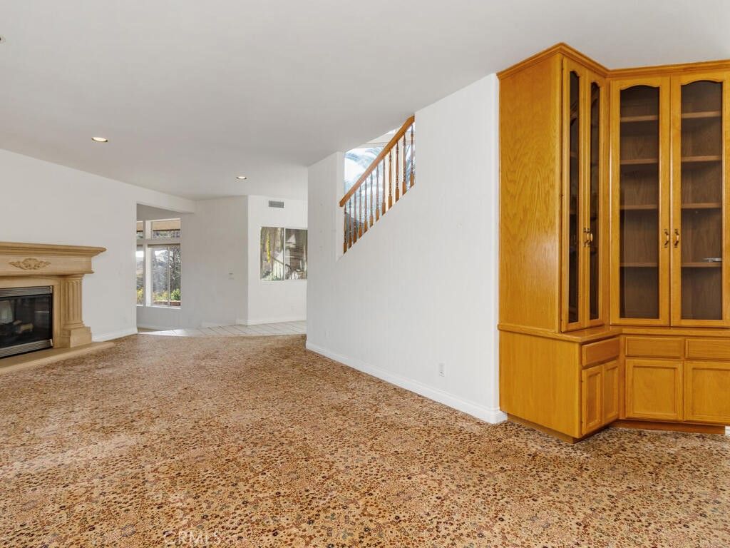 Empty room, Fireplace, Interior, Recessed Lighting