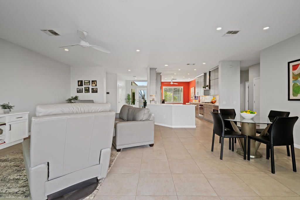Dining room, Interior, Kitchen, Living room, Recessed Lighting