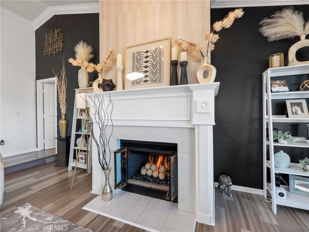 Fireplace, Interior, Wood Texture Flooring