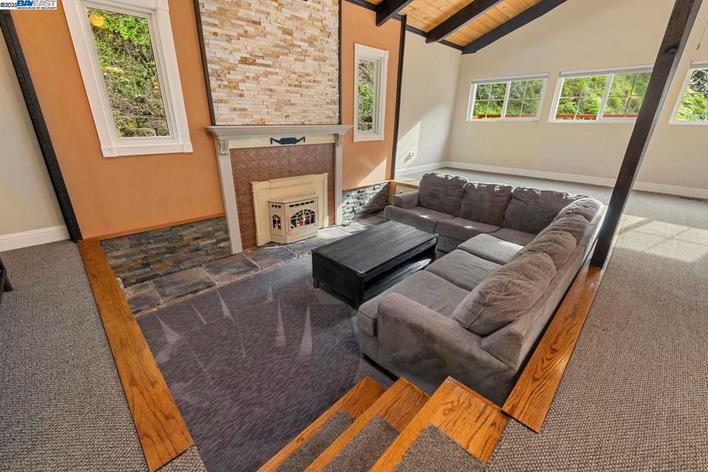 Fireplace, Interior, Living room, Wooden Beams, Wooden Ceilings