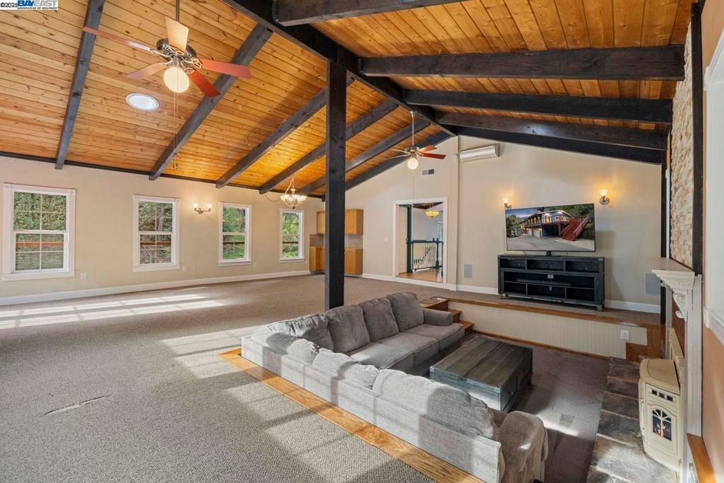 Interior, Living room, Wooden Beams, Wooden Ceilings