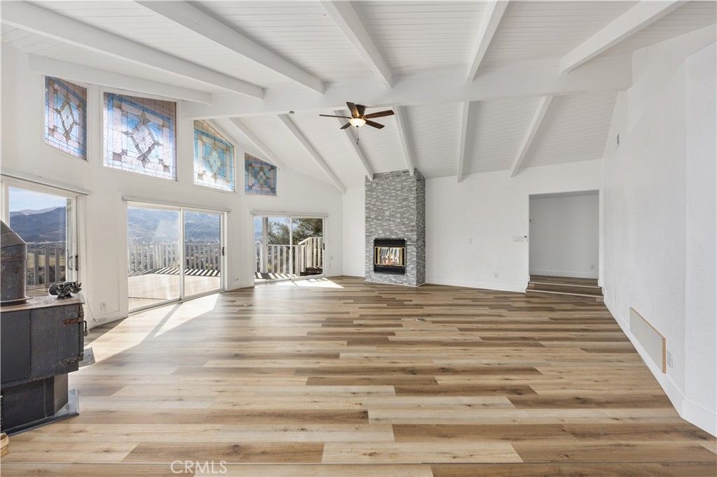 Empty room, Fireplace, Interior, Wood Texture Flooring