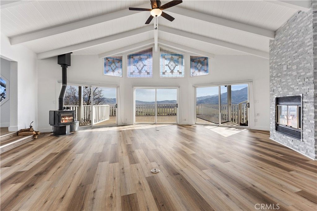 Empty room, Fireplace, Interior, Wood Texture Flooring