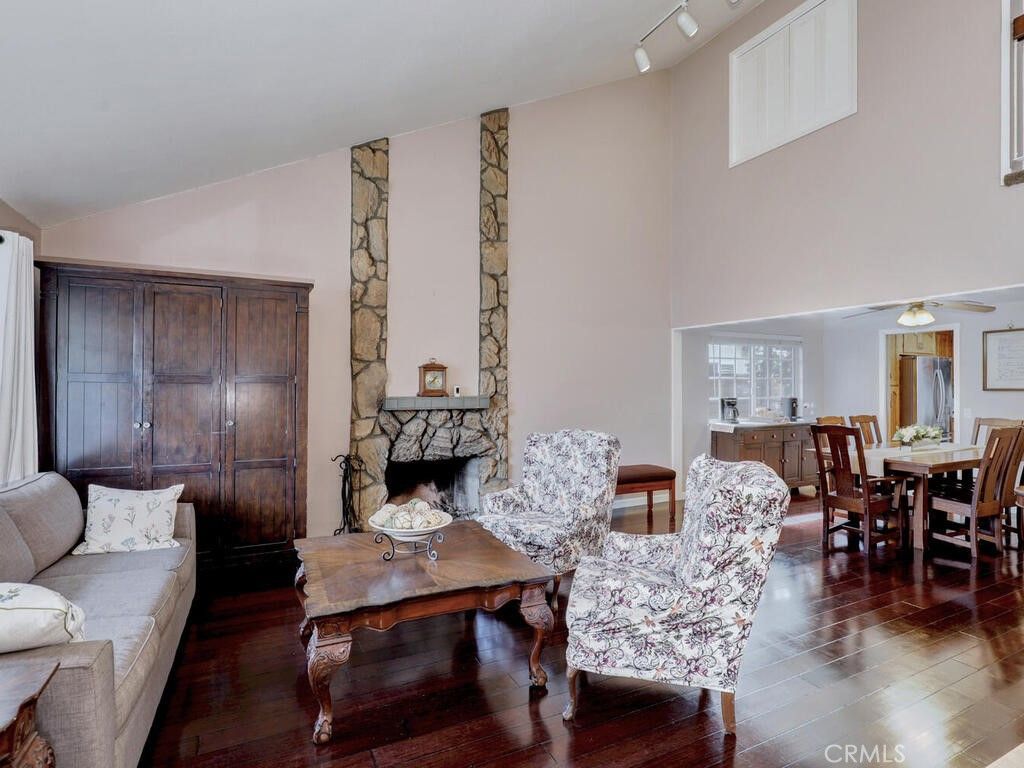 Dining room, Fireplace, Interior, Living room, Wood Texture Flooring