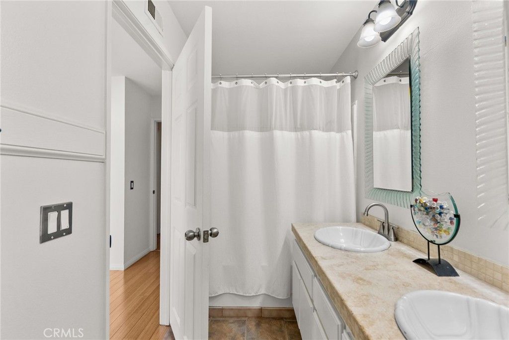 Bathroom, Dual Sink Vanities, Interior, Wood Texture Flooring