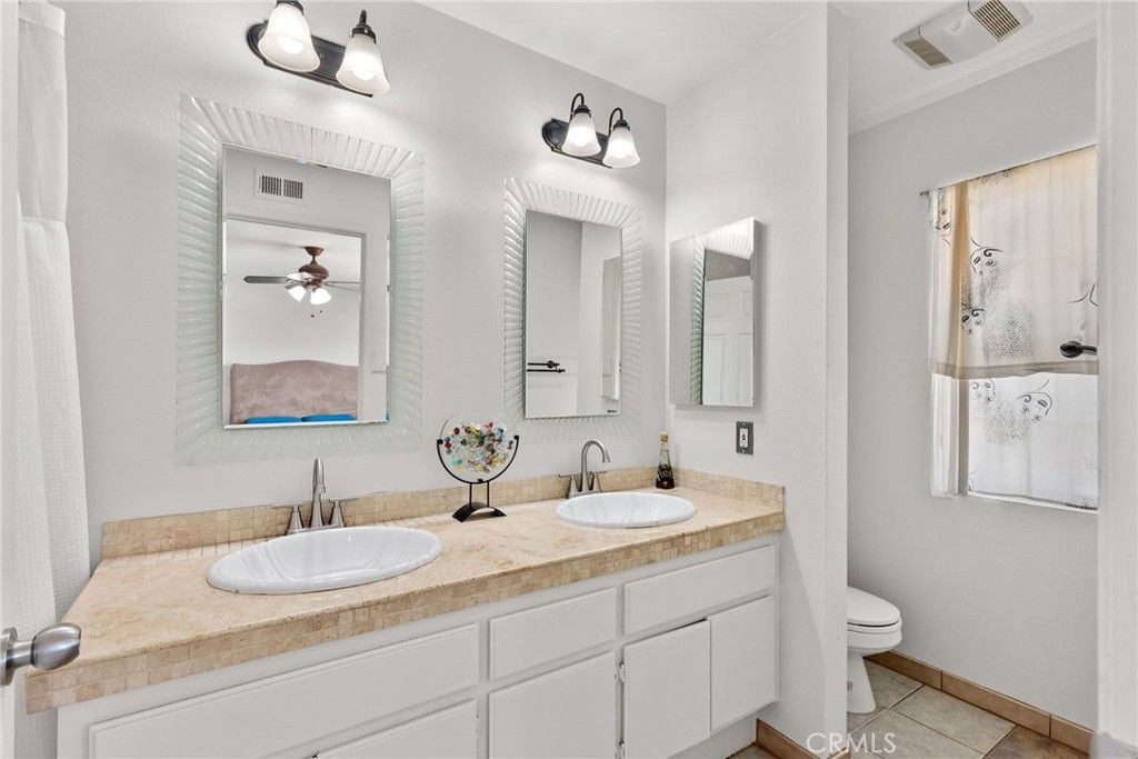 Bathroom, Dual Sink Vanities, Interior, Tile Countertops