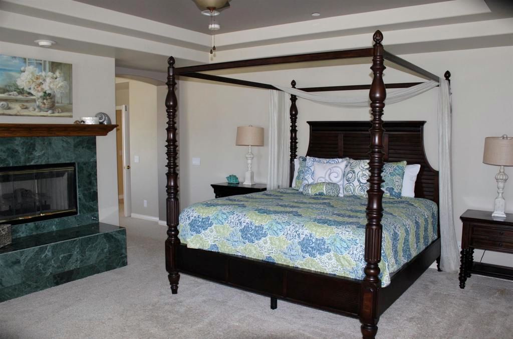 Bedroom, Fireplace, Interior