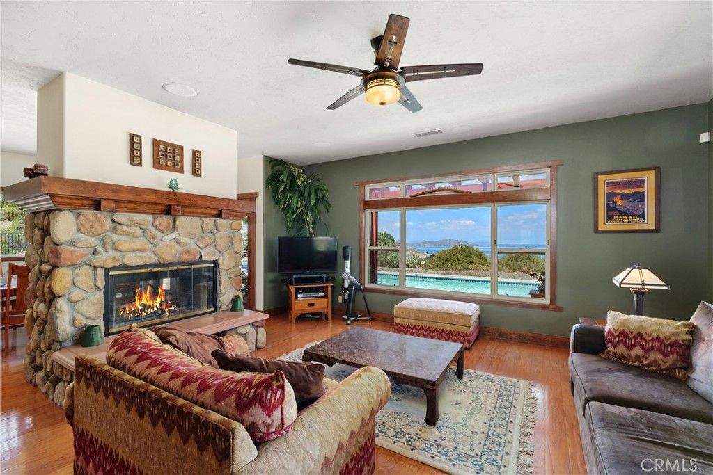 Fireplace, Interior, Living room, Water, Wood Texture Flooring