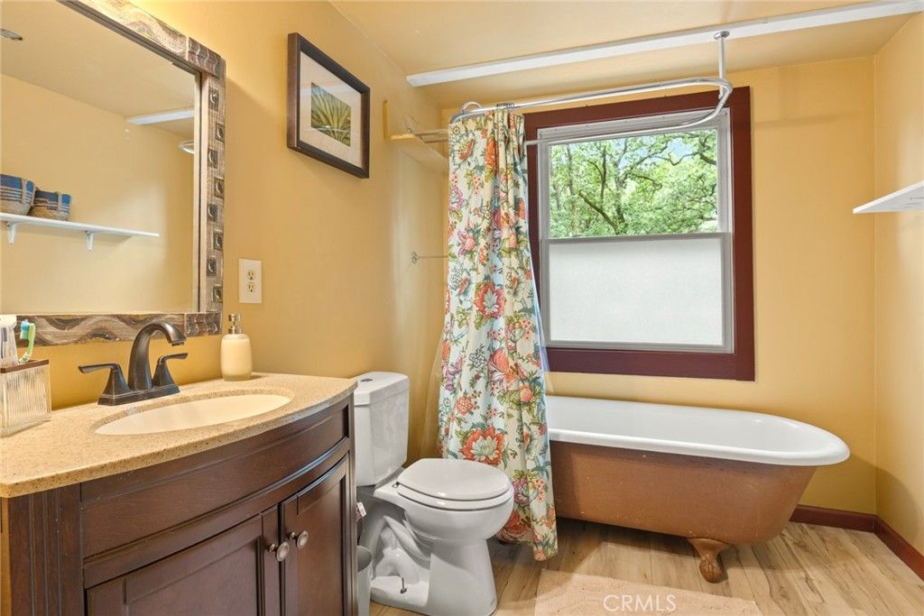 Bathroom, Free Standing Baths, Interior, Wood Texture Flooring